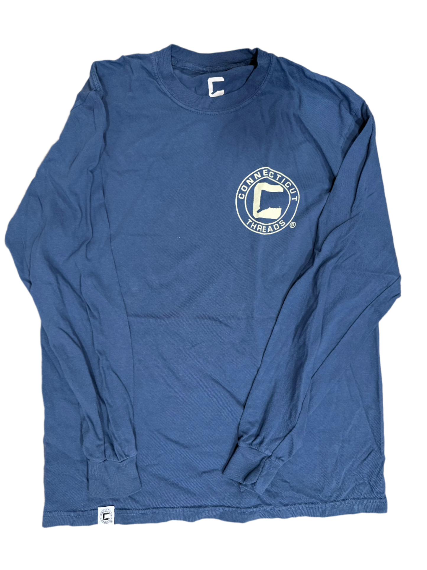 Midnight Garment-Dyed Long Sleeve Logo Tee