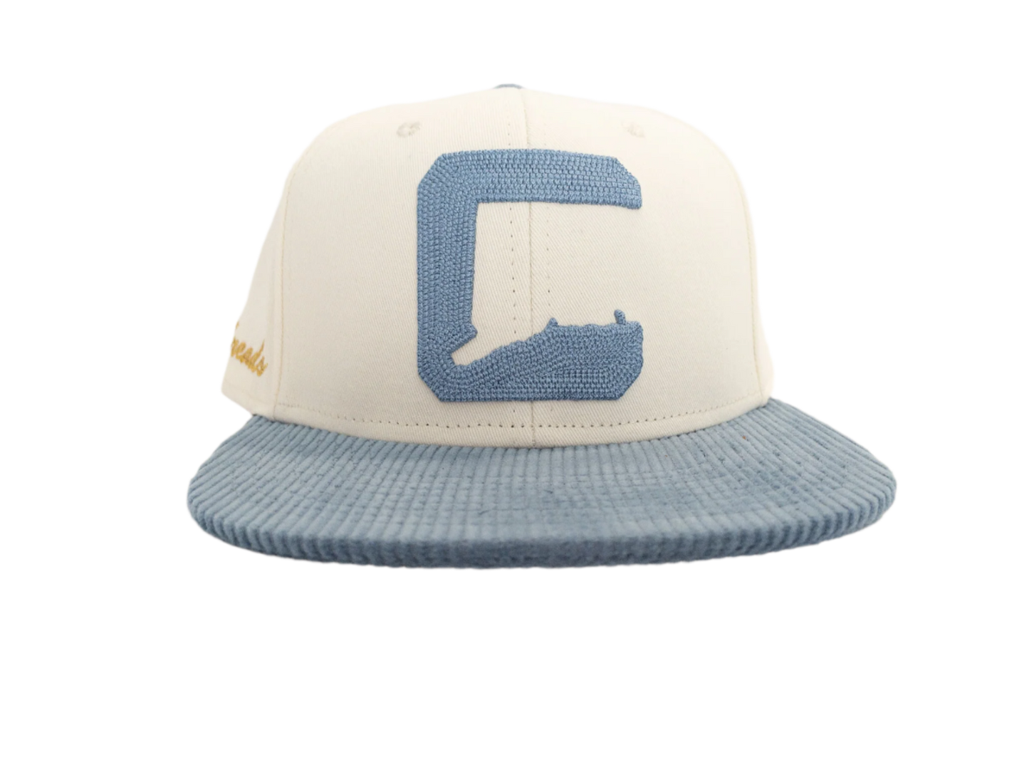 Blue and Cream Corduroy “C” Snapback