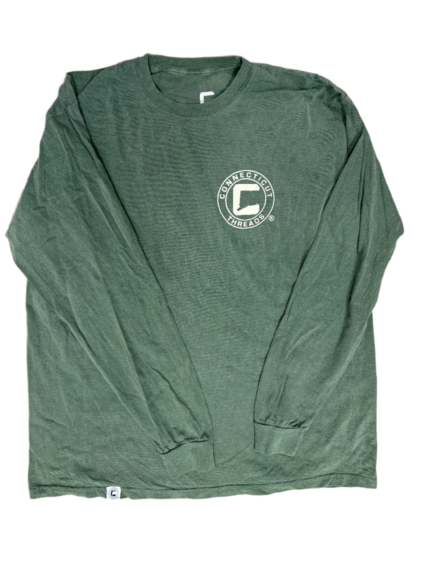 Hemp Garment-Dyed Long Sleeve Logo Tee