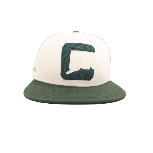 Green and Cream “C” Snapback