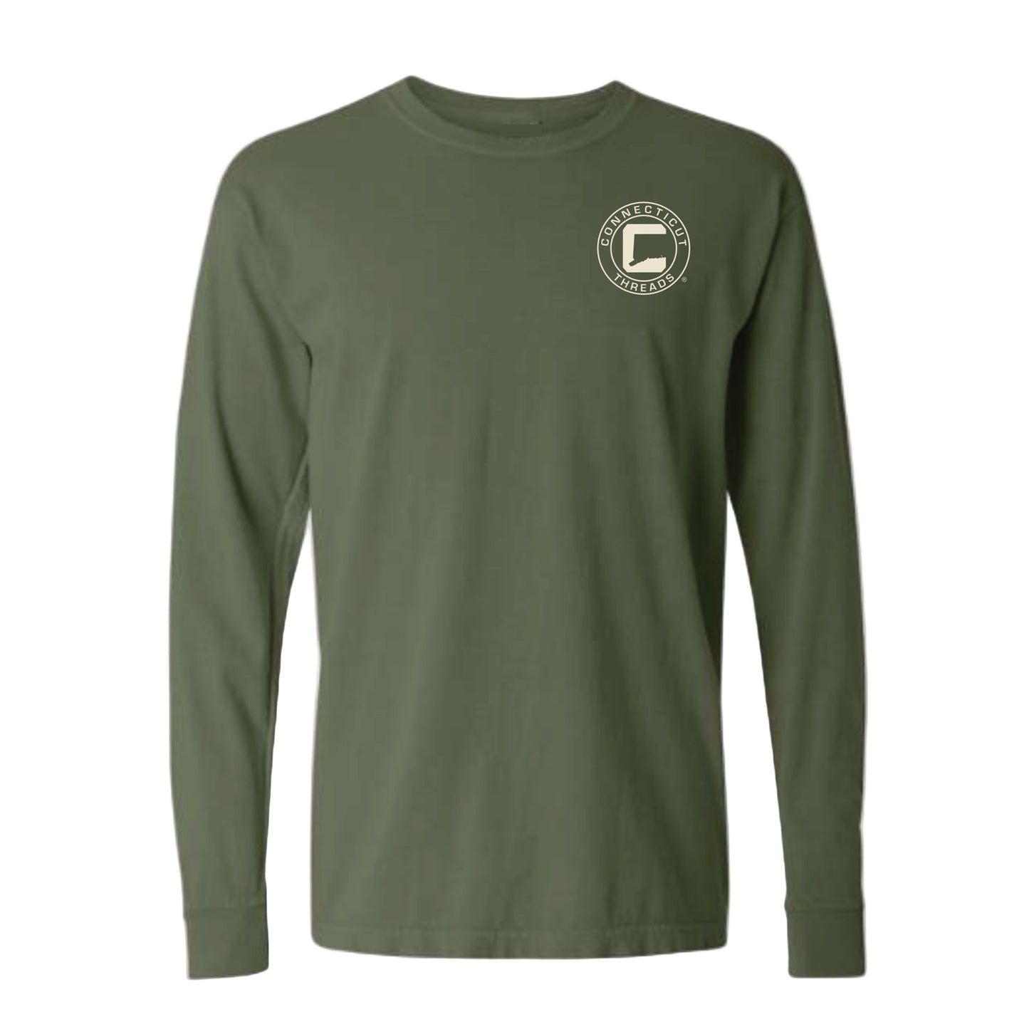 Hemp Garment-Dyed Long Sleeve Logo Tee