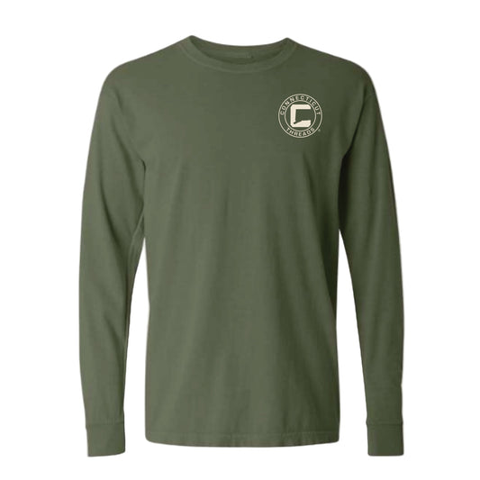 Hemp Garment-Dyed Long Sleeve Logo Tee