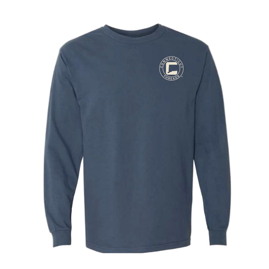 Midnight Garment-Dyed Long Sleeve Logo Tee